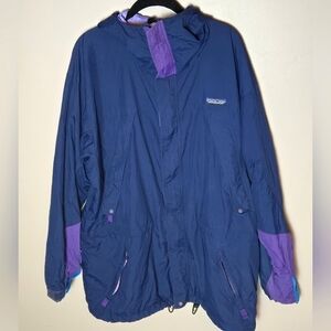 Men's Vintage 90's Patagonia Colorblock Hooded Gorpcore Utility Jacket, Large